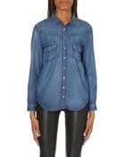 The Kooples Sport Studded Denim Shirt - Lyst