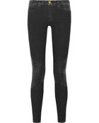 Current/Elliott The Ankle Skinny Coated Low-Rise Jeans - Lyst