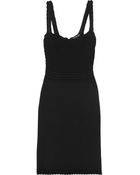 Dolce & Gabbana Crochet-Paneled Stretch-Knit Dress - Lyst