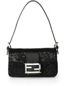 Fendi Beaded Mini Baguette Shoulder Bag - Lyst