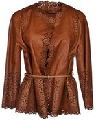 Ermanno Scervino Leather Outerwear - Lyst