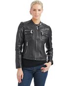 Michael Kors Leather Jacket - Lyst