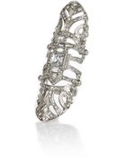 River Island Silver Tone Ornate Hinged Ring - Lyst