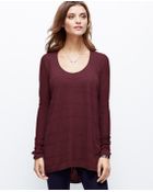 Ann Taylor Seamed Tunic Sweater - Lyst