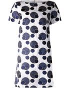 Suno Embroidered Polka Dot Dress - Lyst