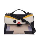 Fendi Demi-Jours Bird-Print Leather Shoulder Bag - Lyst