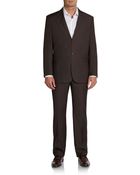 Saint Laurent Regular-Fit Wool Checker Suit - Lyst