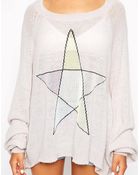 Wildfox Star Sweater with Long Sleeves - Lyst