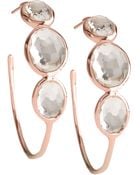 Ippolita Rose Clear Quartz Hoop Earrings - Lyst