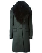Joseph Fur Collar Coat - Lyst