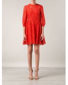 Valentino Lace Dress - Lyst