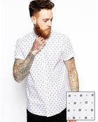 Asos Smart Shirt In Short Sleeve With Foulard Print - Lyst