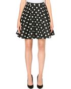 Alice + Olivia Heart Print Flared Skirt - Lyst
