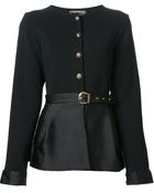 Alberta Ferretti Contrast Belted Coat - Lyst