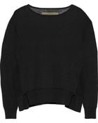 Enza Costa Two-Tone Cotton Sweater - Lyst