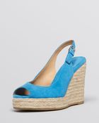Lauren by Ralph Lauren Peep Toe Platform Wedge Espadrille Sandals - Susy - Lyst