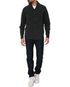 Ben Sherman Charcoal Grey Shawl Collar Cardigan - Lyst