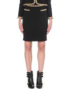 Moschino Chain-detail Quilted Pencil Skirt - Lyst