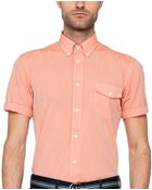 Hartford Cotton Voile Short Sleeve Shirt - Lyst