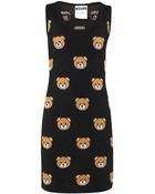 Moschino Bear Intarsia Wool Knit Dress - Lyst