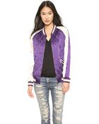 McQ by Alexander McQueen Quilted Bomber - Fig/Aran - Lyst