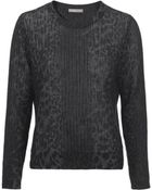 Stefanel Printed Mesh Stitch Sweater - Lyst