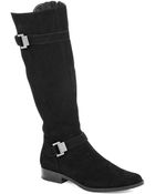 Calvin Klein Terena Wide Calf Suede Boots - Lyst