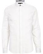 River Island White Long Sleeve Shirt - Lyst