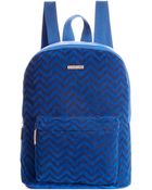 Rampage Chevron Printed Suede Backpack - Lyst