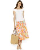 Lauren by Ralph Lauren Off The Shoulder Smocked Top - Lyst