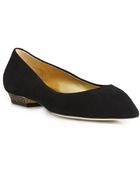 Giuseppe Zanotti Black Suede Flat Black Suede Flat - Lyst