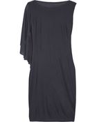 Maison Margiela Draped Jersey Mini Dress - Lyst
