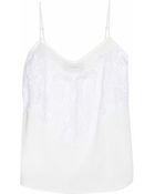 Lover Vee Vee Lace and Silkpaneled Jersey Camisole - Lyst