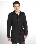 Burberry Black Classic Cotton Belted Trench Coat - Lyst