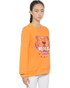 Kenzo Tiger Embroidered Cotton Sweatshirt - Lyst