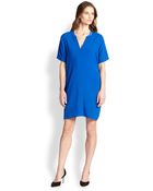 Vince Silk-Trimmed Dress - Lyst
