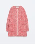 Zara Bouclé Coat - Lyst