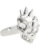 Alexander McQueen Punk Skull Ring - Lyst