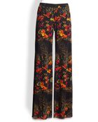 Jean Paul Gaultier Floral Print Tulle Pants - Lyst