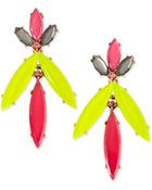 Oscar de la Renta Marquise Resin Drop Clip-On Earrings - Lyst