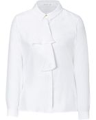 Paule Ka Silk Blouse With Ruffle - Lyst