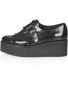 Topshop Jest Flatform Monk Shoes - Lyst