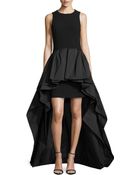 Michael Kors Crepe Tank Peplum Gown - Lyst