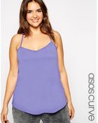 Asos Curve Longline Cami Top - Lyst