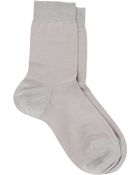 Maria La Rosa Solid Mid-Calf Socks - Lyst