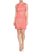 J. Mendel Tier-Skirt Lace Dress - Lyst