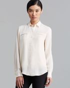 Theory Shirt - Olava Double Georgette - Lyst