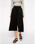 Asos Scuba Wide Leg Culottes - Lyst