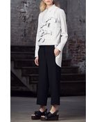 Tibi Tropical Wool Pleat Skinny Pant - Lyst