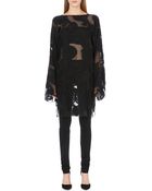 Ann Demeulemeester Paisley-embroidered Sheer Dress - Lyst